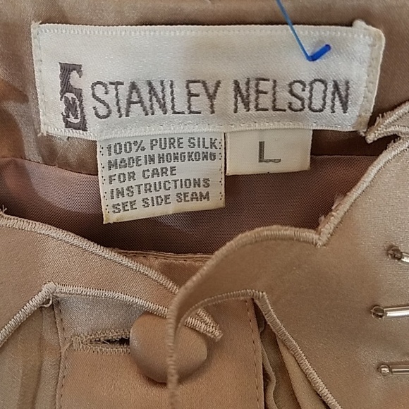 Stanley Nelson Silk Blouse L - Picture 4 of 8